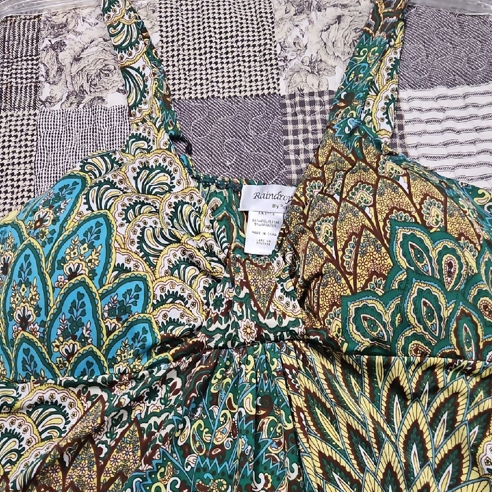 Multicolor Patterned Maxi Dress - Picture 5 of 7